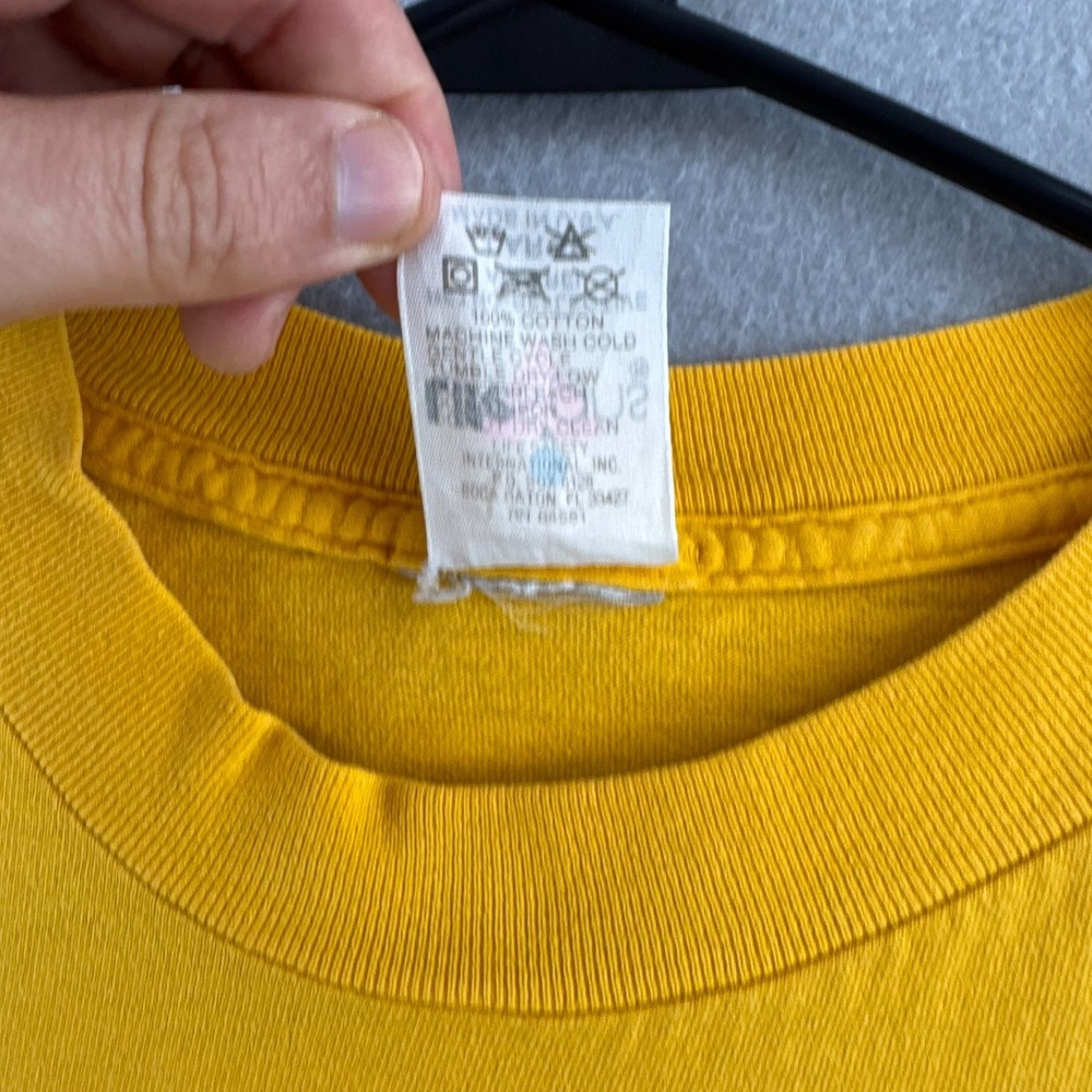 Vintage Vanderbilt University Shirt Mens Large Yellow Single Stitch 90s USA - Picture 7 of 16